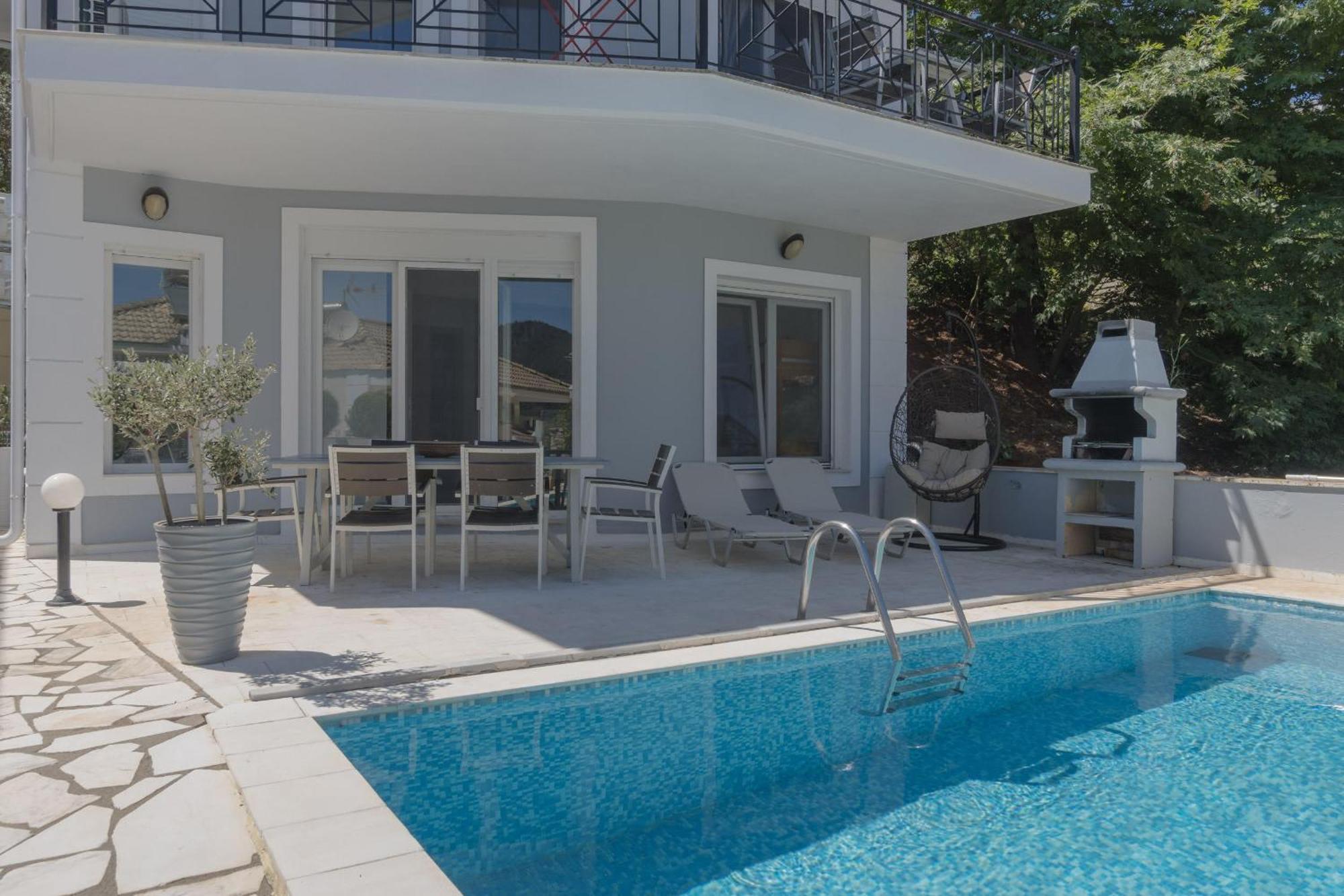 Diamanti Villa, Pool & Barbecue Skala Potamia  Luaran gambar